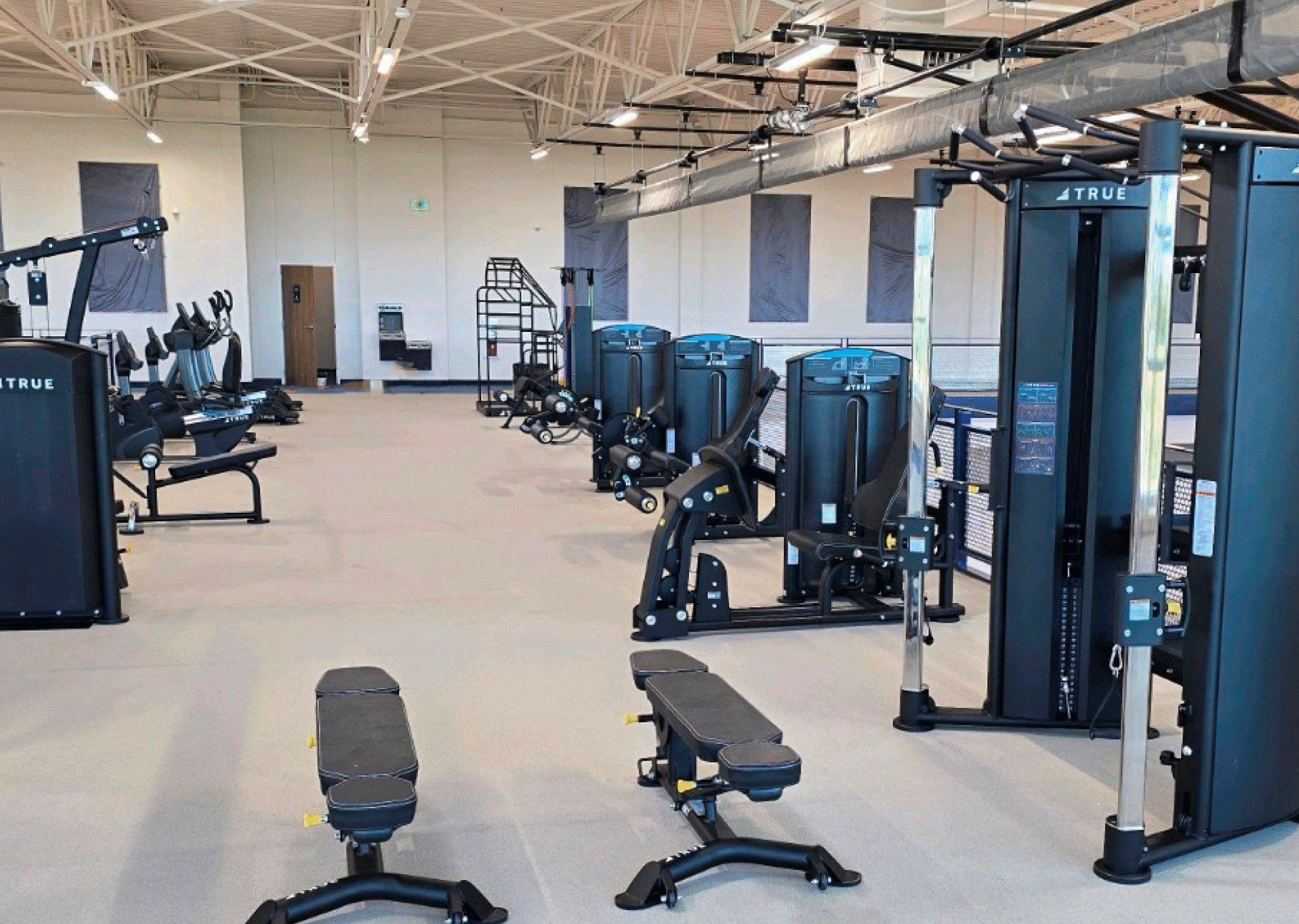 Parks & Recreation Community Fitness Center Community fitness center at a parks and recreation facility equipped with TRUE strength and cardio machines.