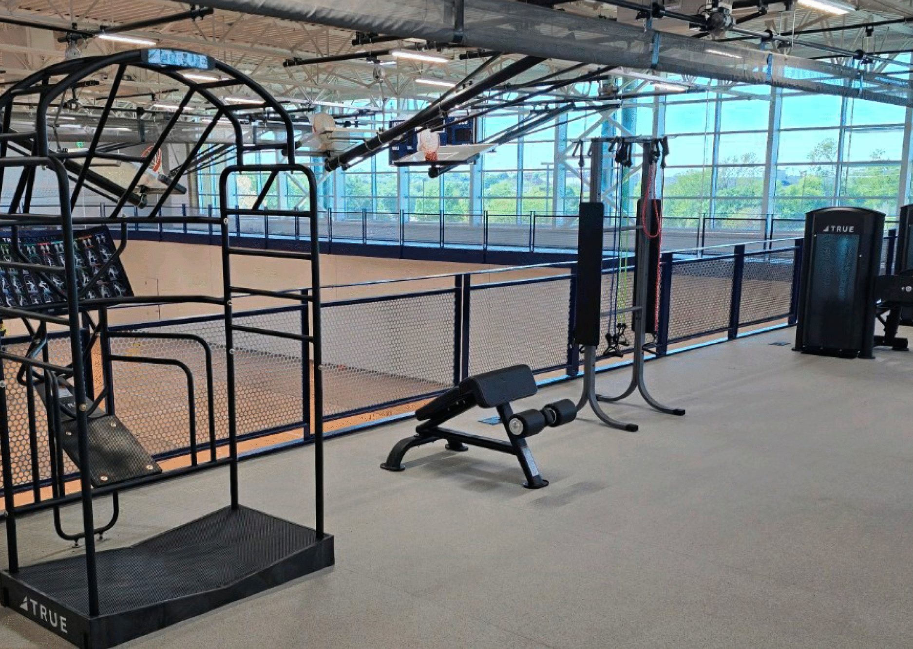 Parks & Recreation Fitness Center Equipment TRUE functional training and strength equipment installed in a parks and recreation fitness center.