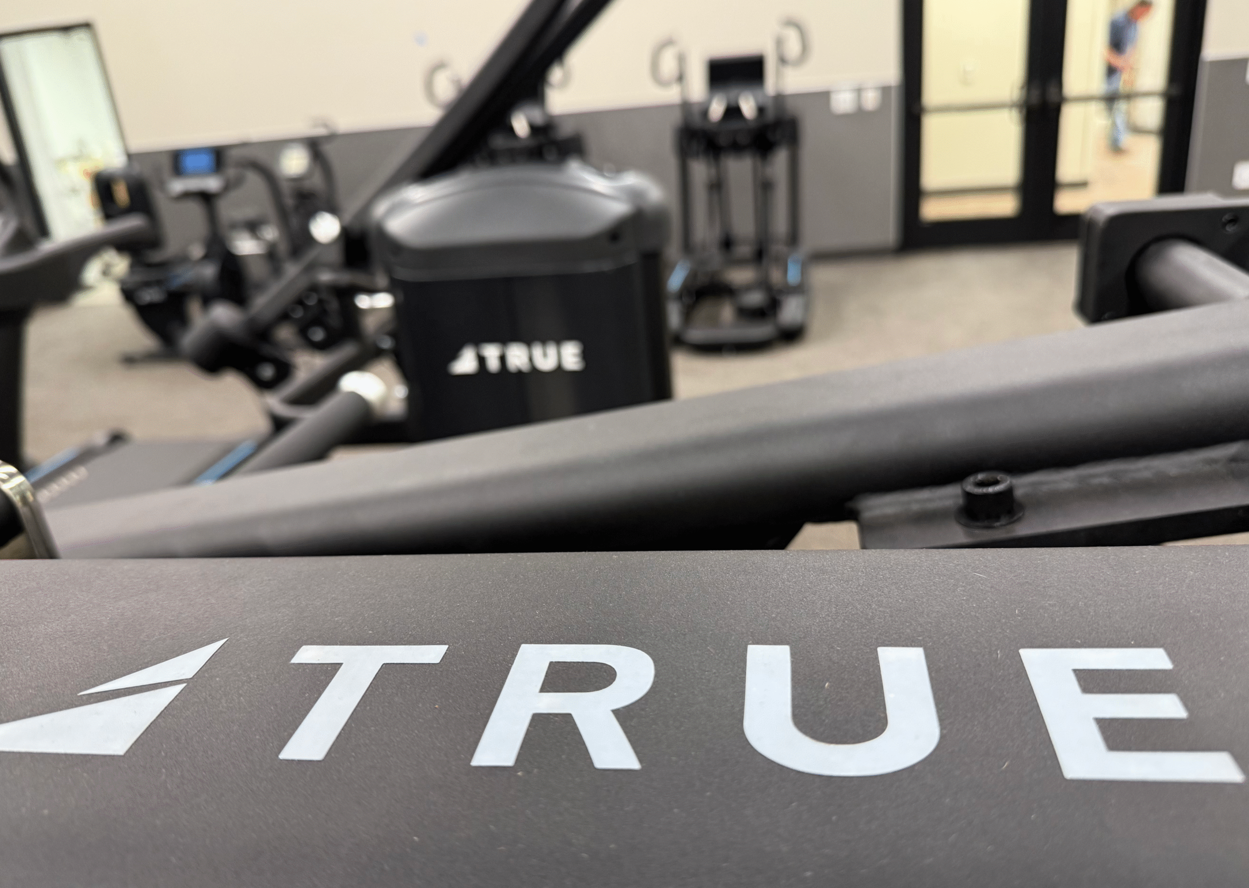 Close-Up of TRUE Fitness Equipment in Commercial Gym Close-up of TRUE Fitness equipment in a commercial gym installation.